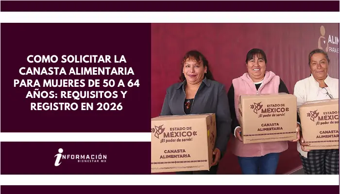 Como solicitar la Canasta Alimentaria para Mujeres de 50 a 64 años: Requisitos y registro en 2026
