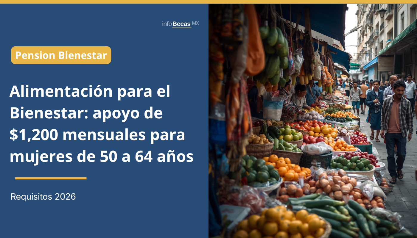 Alimentación para el Bienestar: apoyo de $1,200 mensuales para mujeres de 50 a 64 años - Requisitos 2026