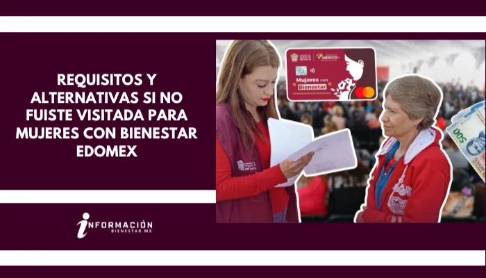 Requisitos y alternativas si no fuiste visitada para Mujeres con Bienestar Edomex